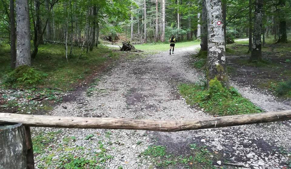 Ana Čufer na štartu iz Krme